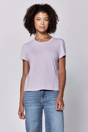 UNITY CREW NECK SHORT SLEEVE RELAXED FIT TOP ORCHID BLOOM
