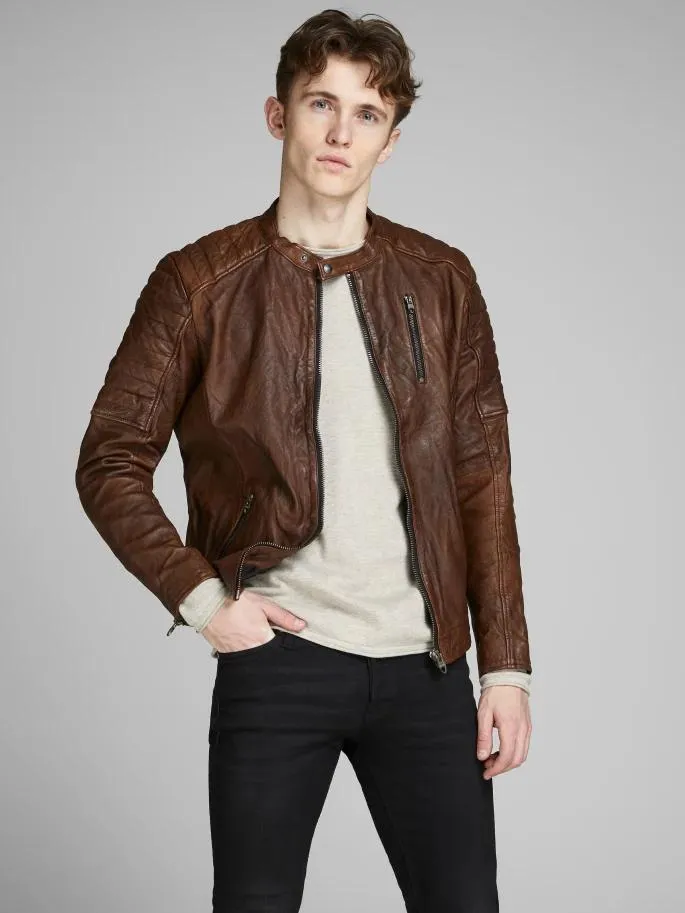 Vintage Style Leather Jacket by TJS