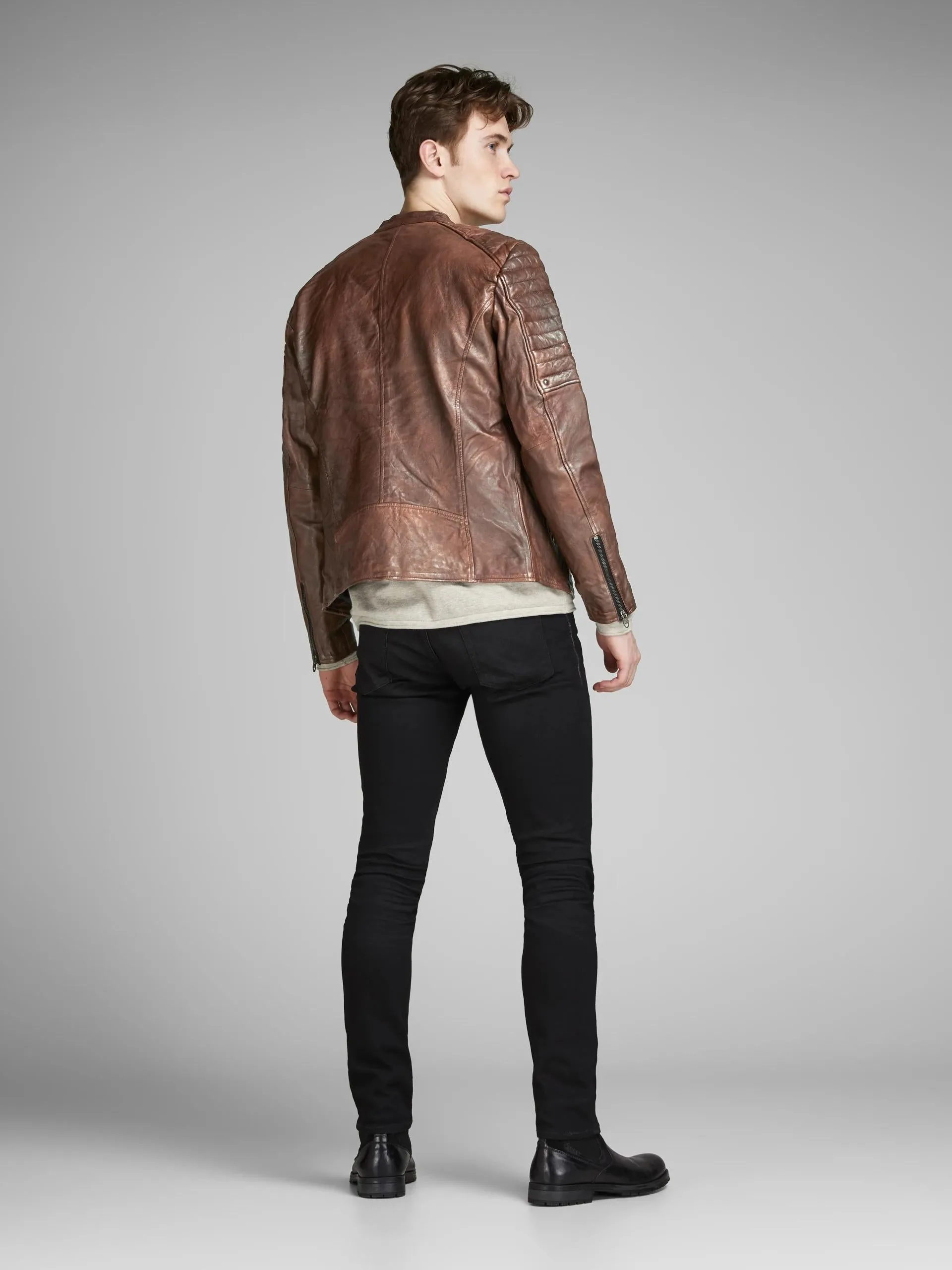 Vintage Style Leather Jacket by TJS