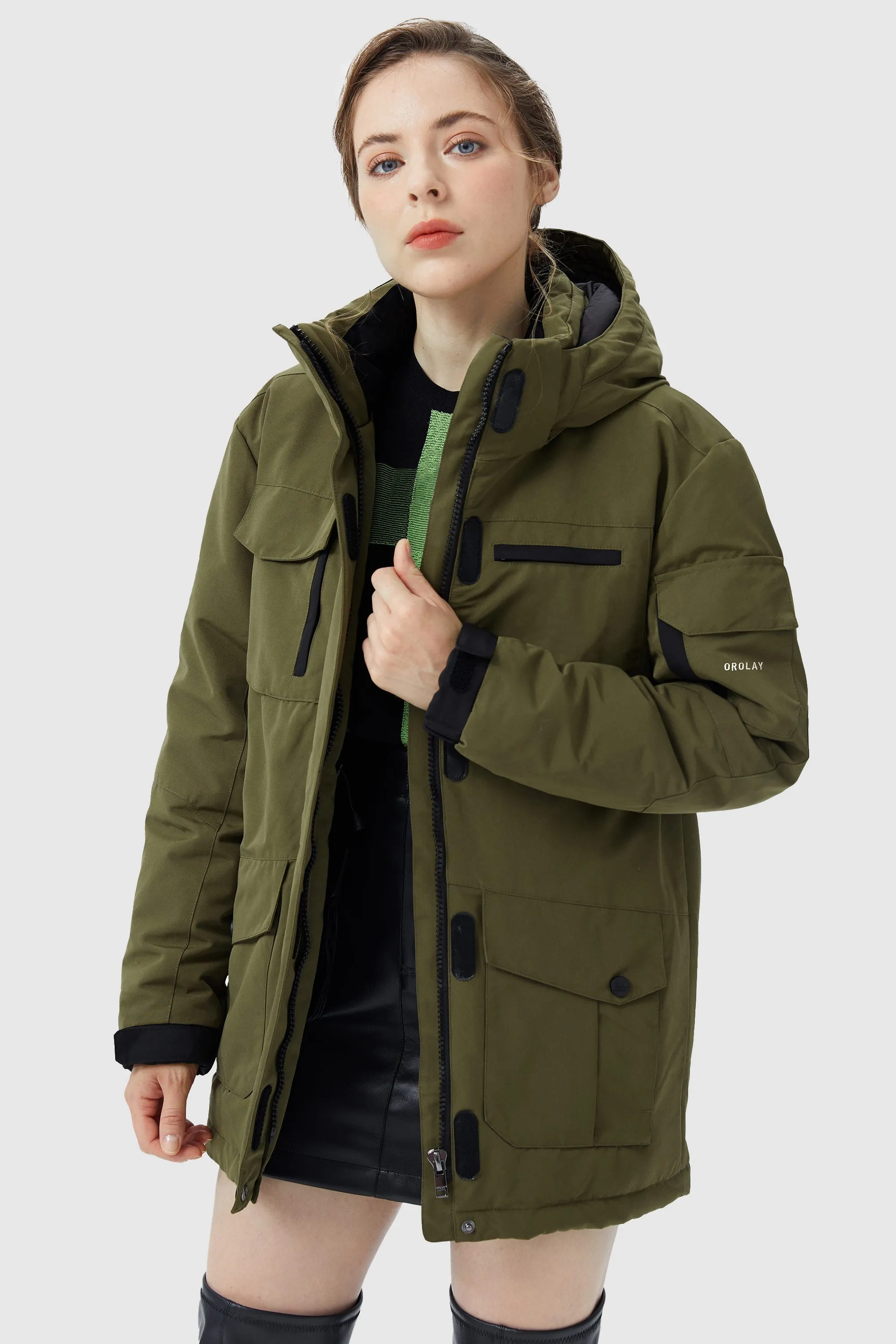 Warm Multiple Pockets Parka Jacket