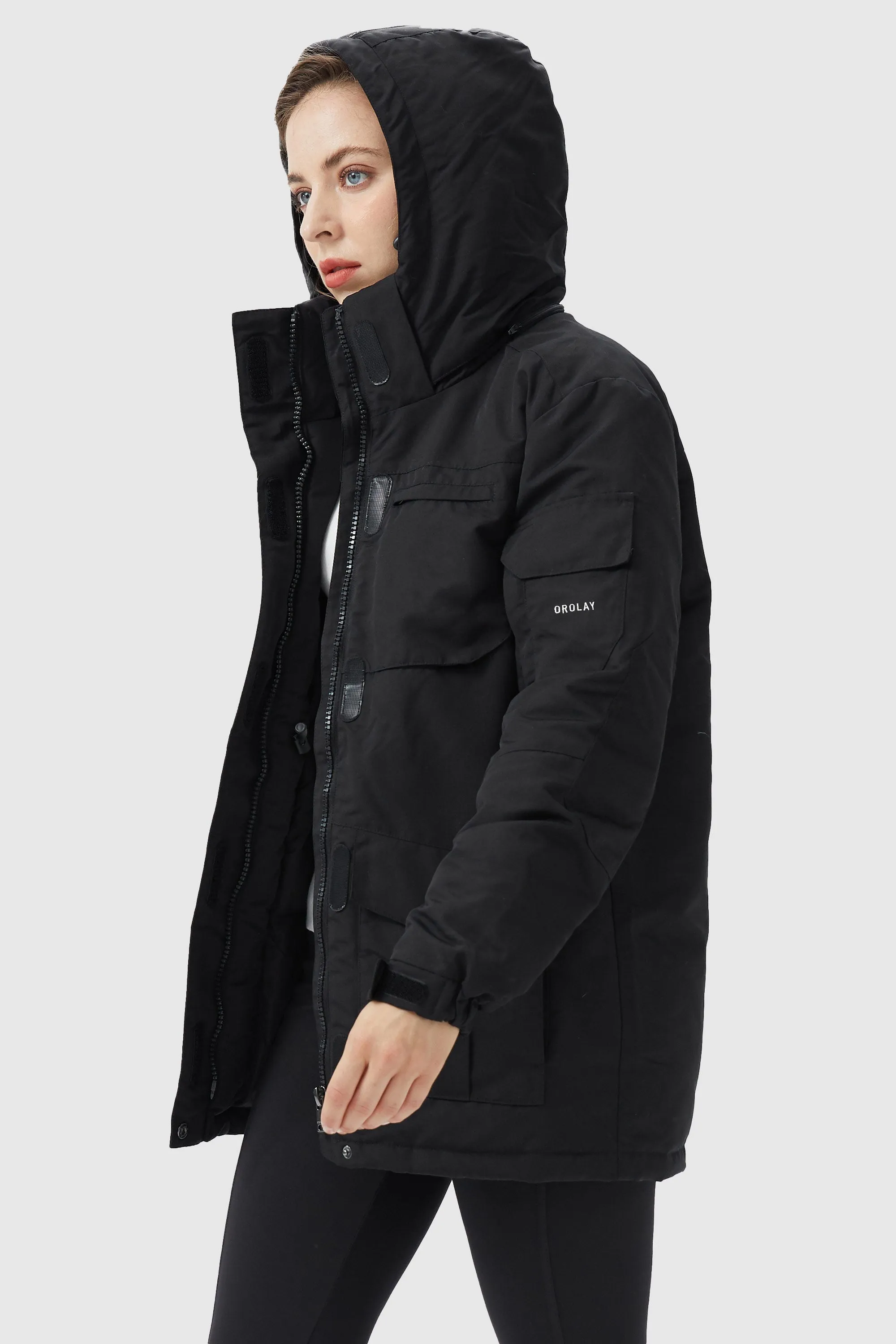 Warm Multiple Pockets Parka Jacket