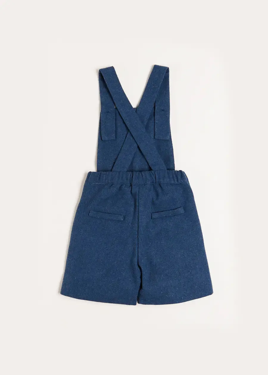 Wool Front Pocket Dungarees in Blue (18mths-4yrs)