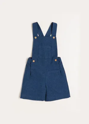 Wool Front Pocket Dungarees in Blue (18mths-4yrs)